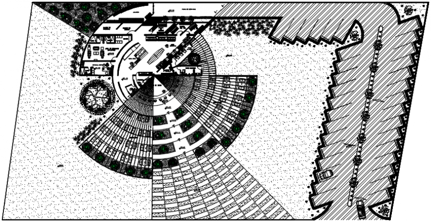 2 d cad drawing of retro restaurant Auto Cad software