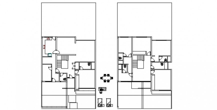 2 d cad drawing of rough house plan diagram Auto Cad software