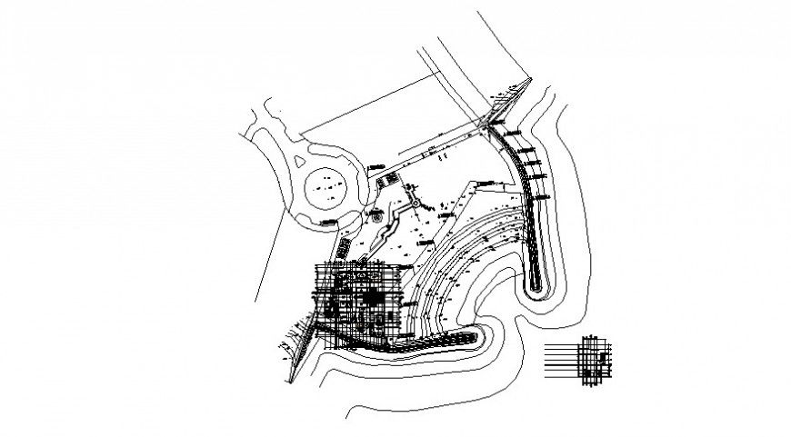2 d cad drawing of route direction Auto Cad software