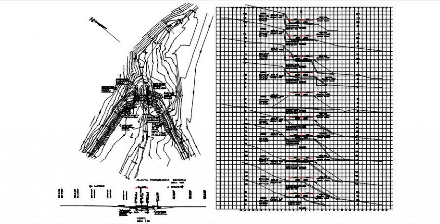 2 d cad drawing of route map section auto cad software