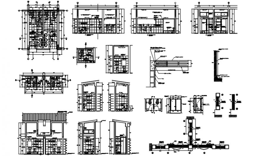 2 d cad drawing of sanitary public toilet Auto Cad software