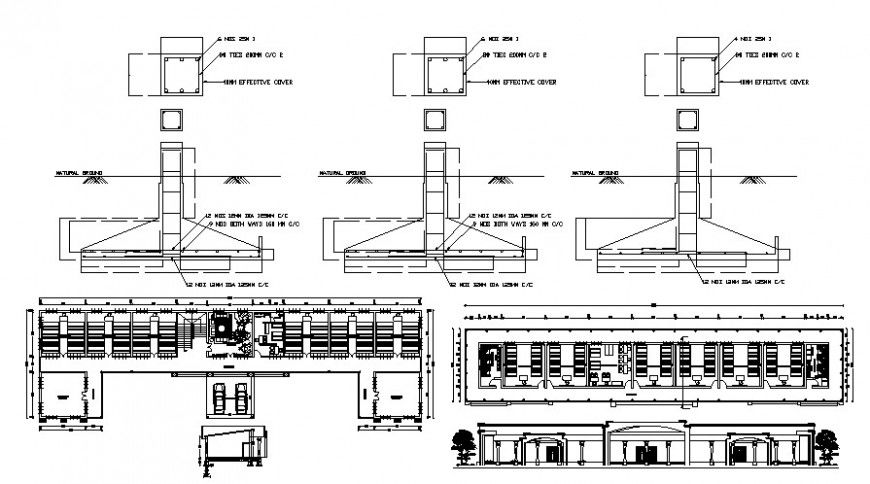 2 d cad drawing of school exterior elevation Auto Cad software