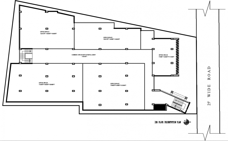 2 d cad drawing of second-floor auto cad software