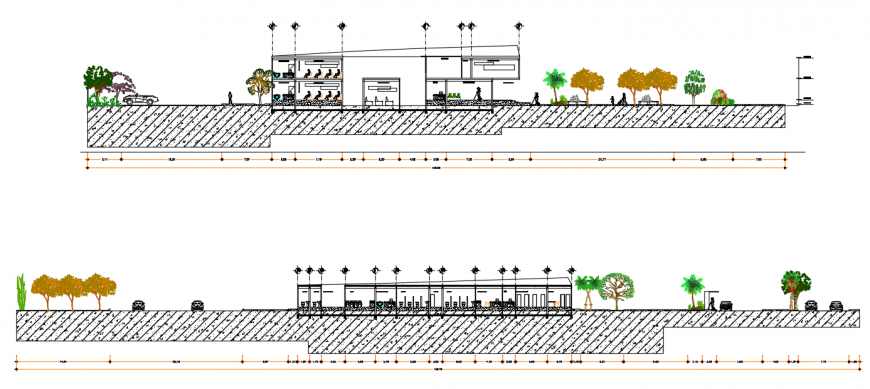 2 d cad drawing of section b auto cad software