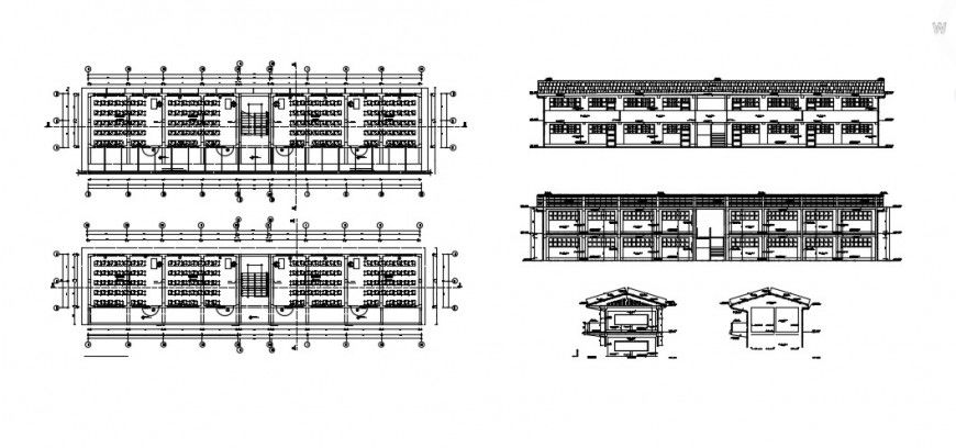 2 d cad drawing of section classroom auto cad software