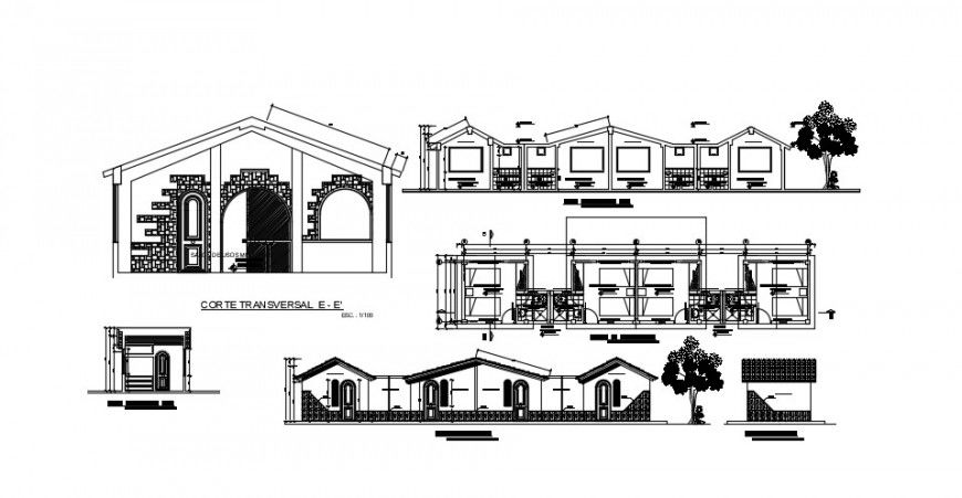 2 d cad drawing of senior citizen floor auto cad elevation