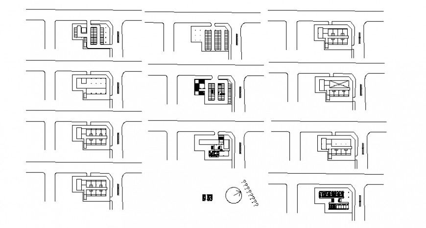 2 d cad drawing of serviced apartment Auto Cad software