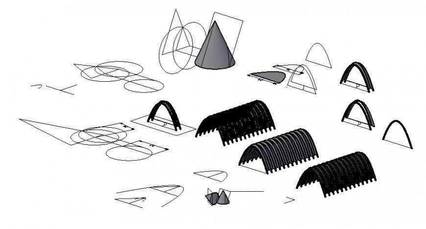 2 d cad drawing of shady Auto Cad software