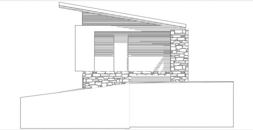 2 d cad drawing of side elevation  2auto cad software