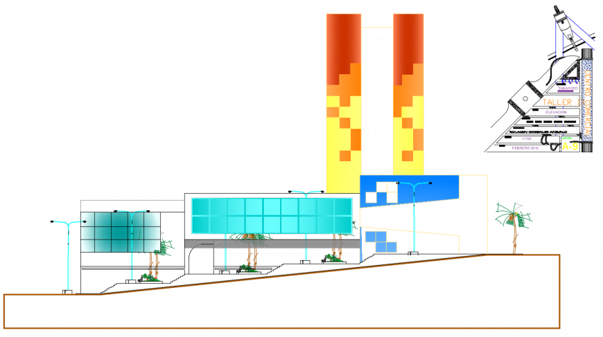 2 d cad drawing of side mid exterior auto cad software