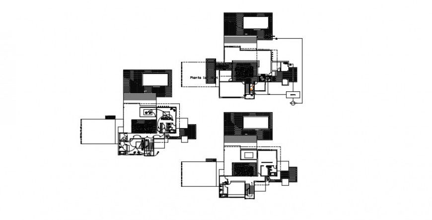 2 d cad drawing of single family plan auto cad software