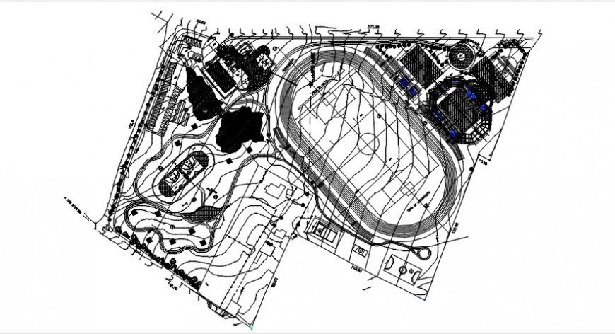 2 d cad drawing of sports center outer elevation auto cad software