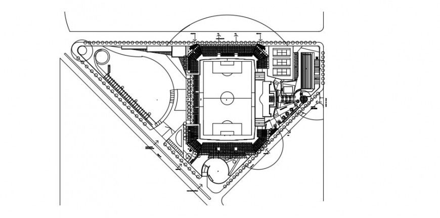 2 d cad drawing of stadium auto cad software