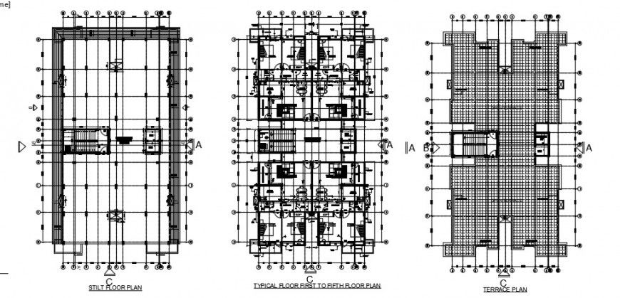 2 d cad drawing of stilt floor plan auto cad software