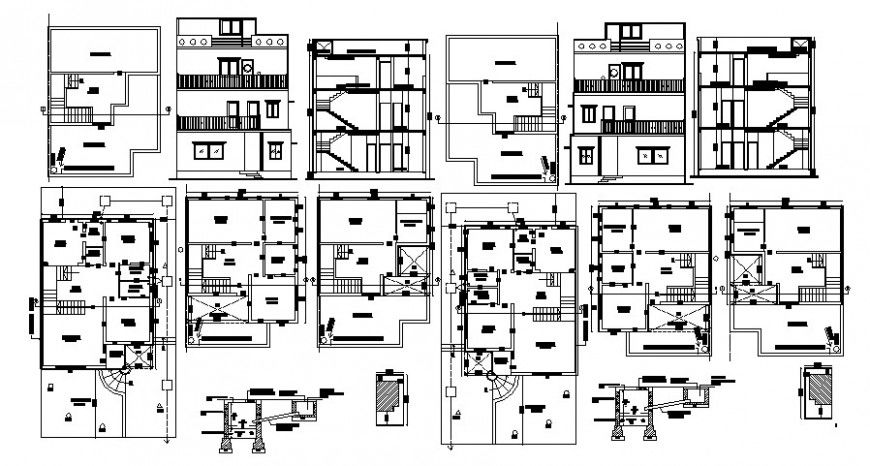 2 d cad drawing of sub house plan Auto Cad software