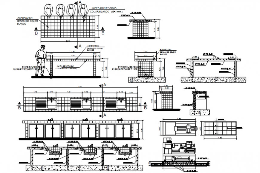2 d cad drawing of table elevation Auto Cad software