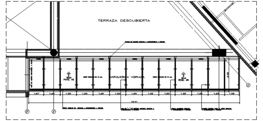 2 d cad drawing of terrace auto cad software