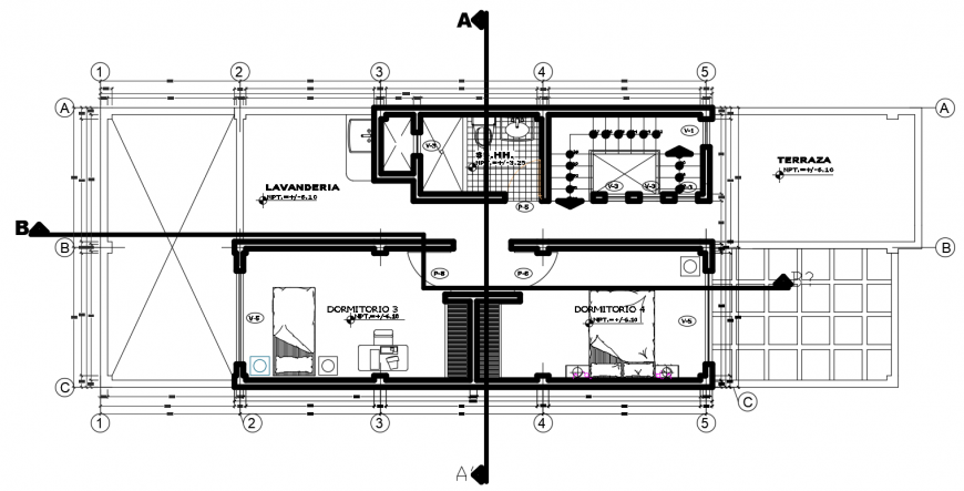 2 d cad drawing of third level auto cad software