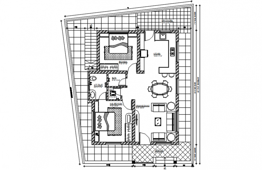 2 d cad drawing of three-floor plan of house drawing Auto Cad software