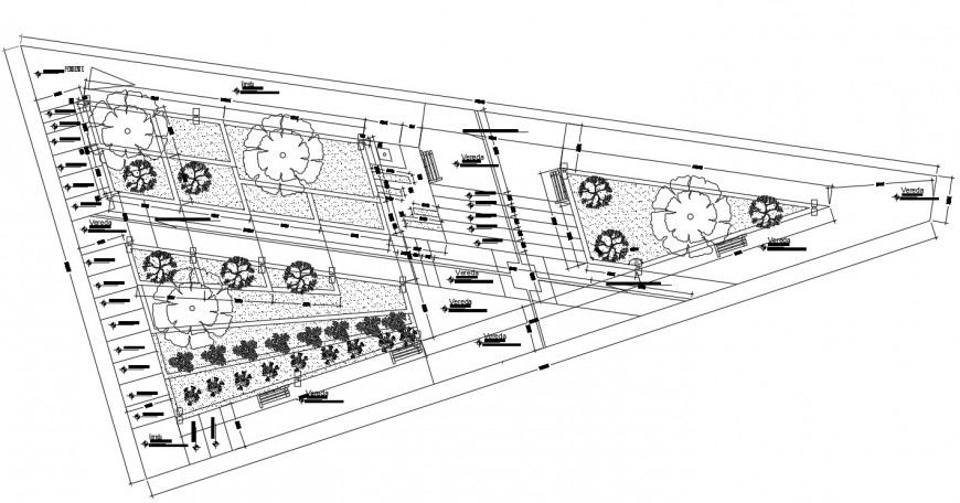 2 d cad drawing of Tinker bell park recreational green area auto cad software