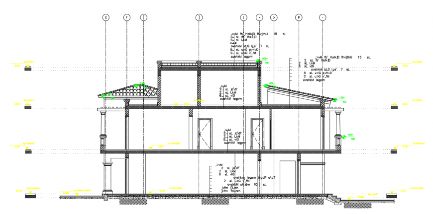 2 d cad drawing of townhouse exterior 2 auto cad software
