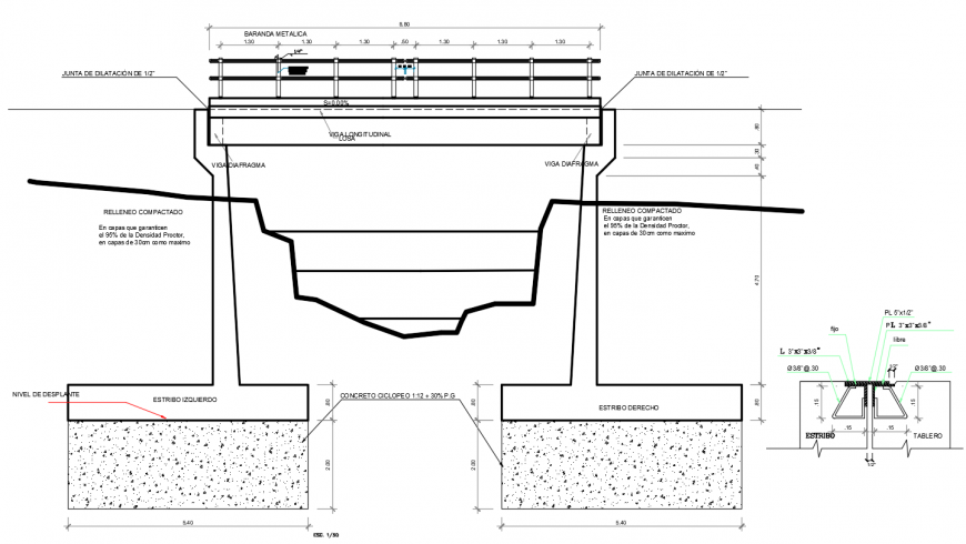 2 d cad drawing of two bridge auto cad software
