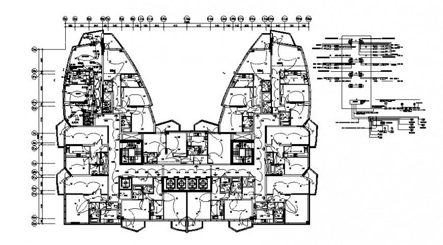 2 d cad drawing of typical floor flat 2 Auto Cad software