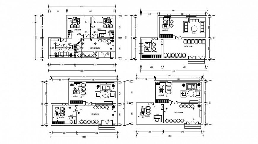 2 d cad drawing of villa bank Auto Cad software