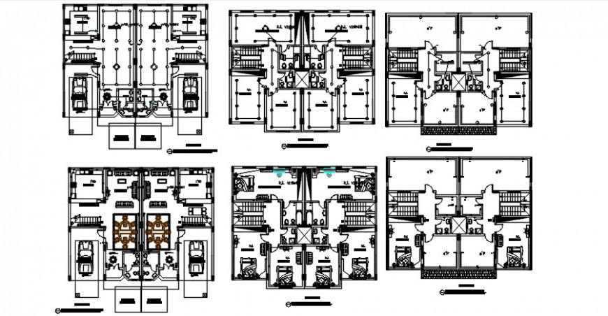2 d cad drawing of villa plan Auto Cad software