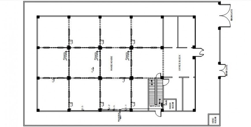 2 d cad drawing of warehouse auto cad software