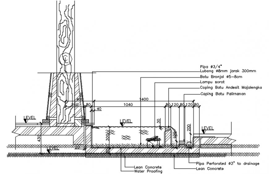 2 d cad drawing of water tank proof details Auto Cad software
