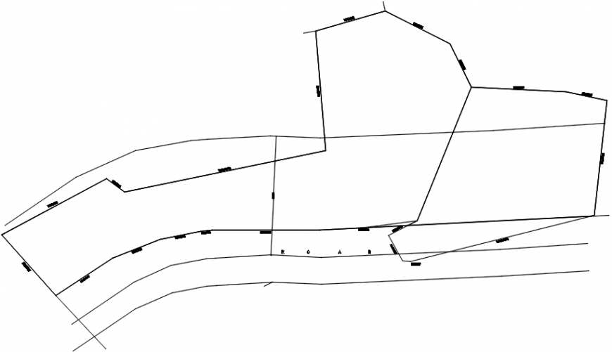 2 d cad drawing of zak block plot rough Auto Cad software