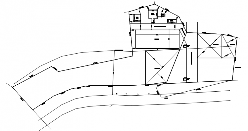2 d cad drawing of zak block plot rough Auto Cad software