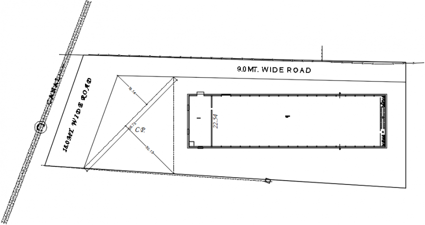 2 d cad drawing of zak block plot wide road attached Auto cad software