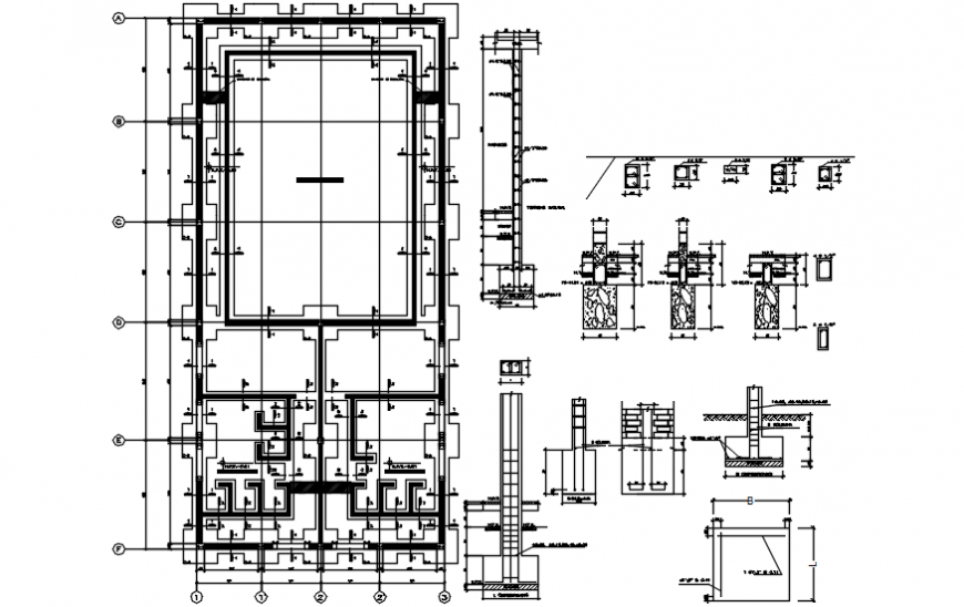 2 d cad drawing wall section Auto cad software