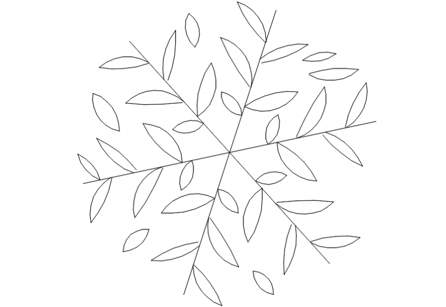 2 d cad drawings of landscape plant Auto Cad software