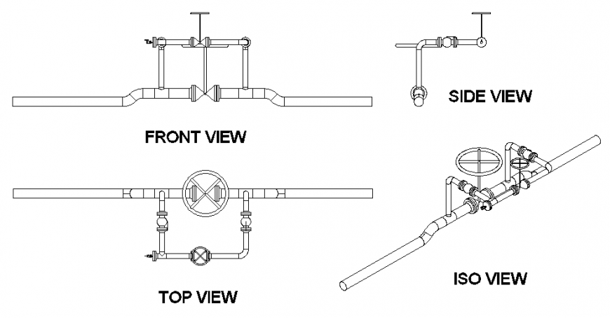 2 d Natural gas block valve station autocad file