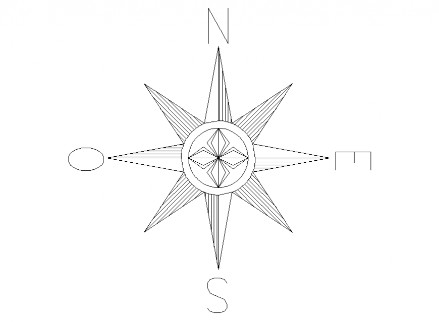 2 d north direction arrow layout file