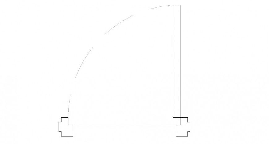 2 feat 3 inch door elevation block cad drawing details dwg file