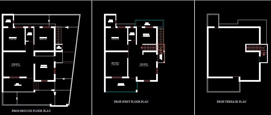 House Design CAD Drawing in AutoCAD for Residential Planning