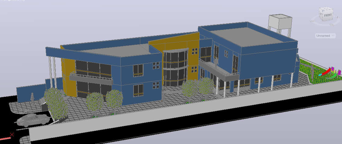 3D Design of Commercial Complex plan in DWG Drawing Format File