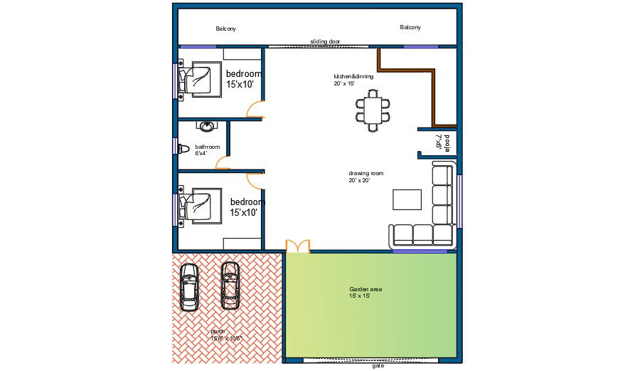2bhk house plan