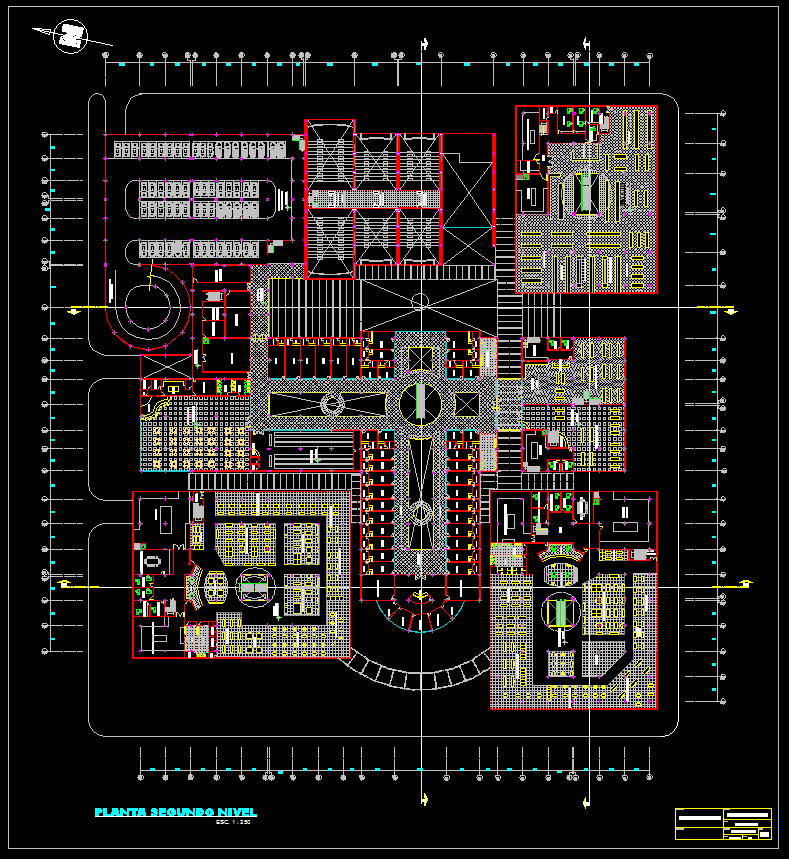 Shopping Center Design CAD Drawing with Detailed Floor Layout