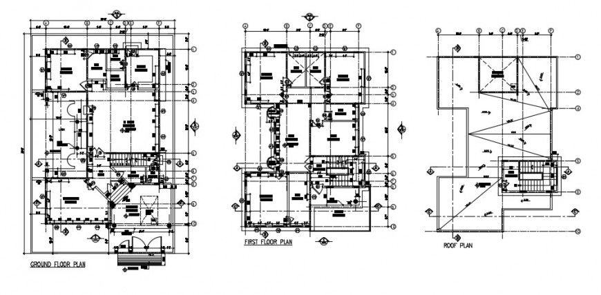 2d cad drawing of elevation plan floor bungalow auto cad software