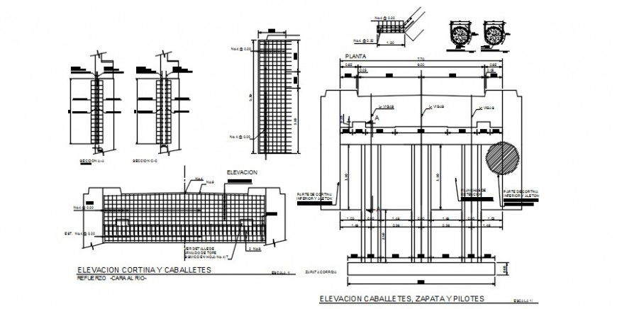 Detailed 2D CAD Blocks for RCC Construction Units in DWG file