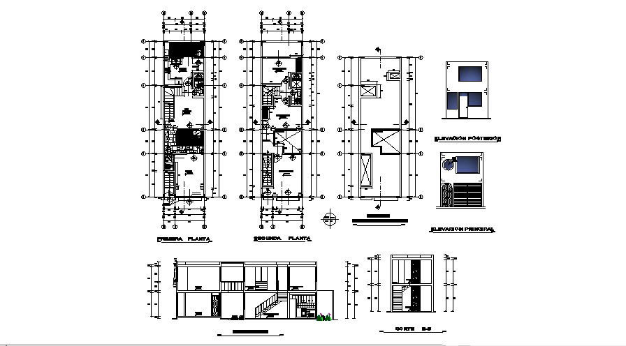2d Drawing of Residential apartment in dwg file
