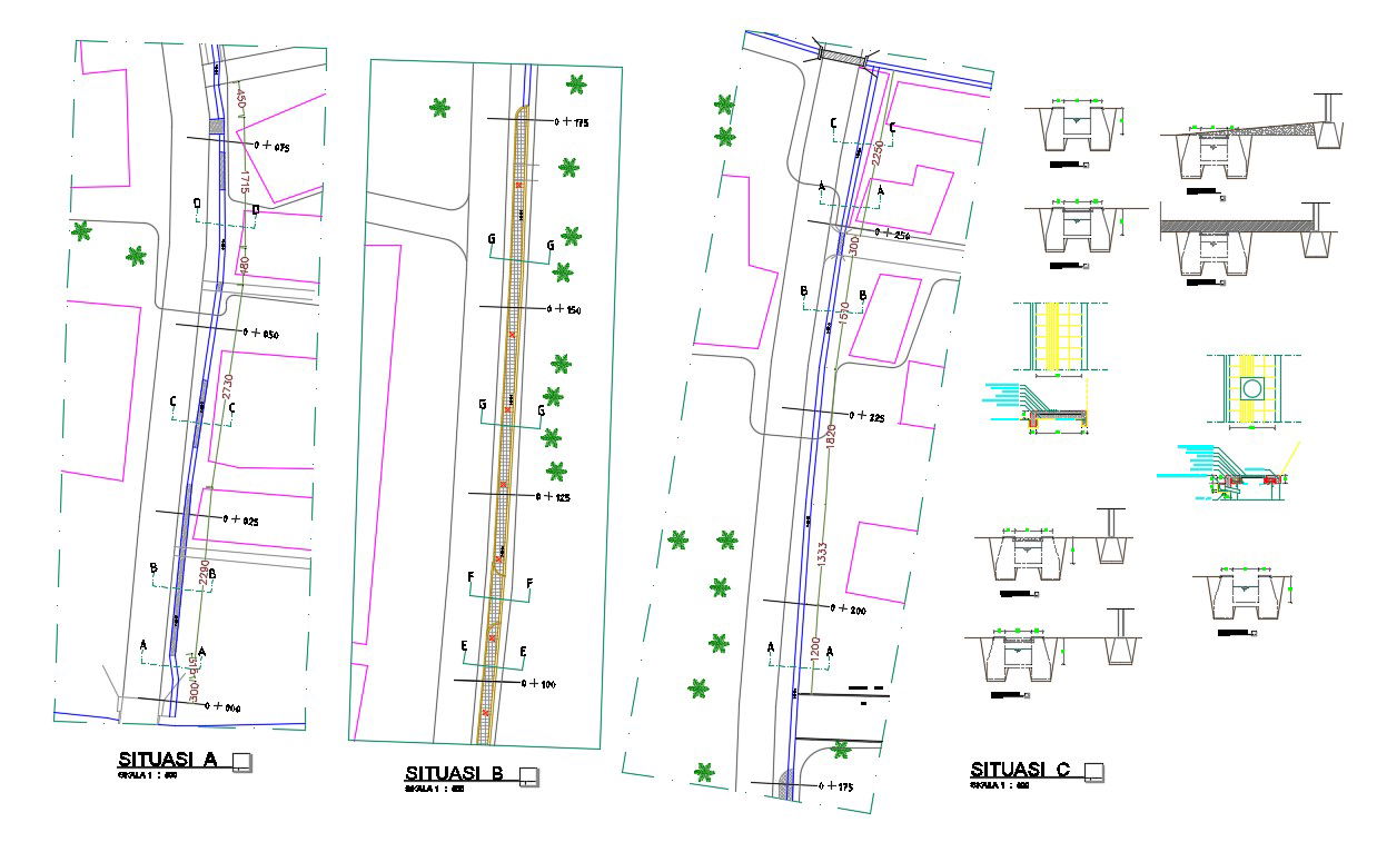 2d Gambar Drainage Cad Drawing