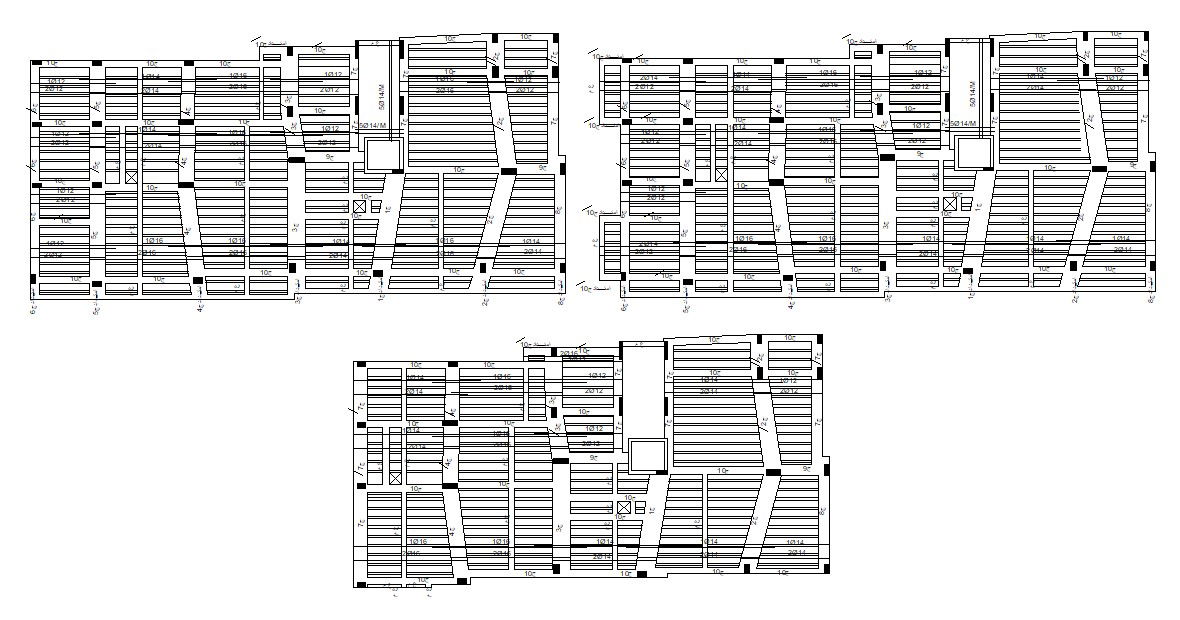 2d RCC Slab Reinforcement Design AutoCAD Drawing