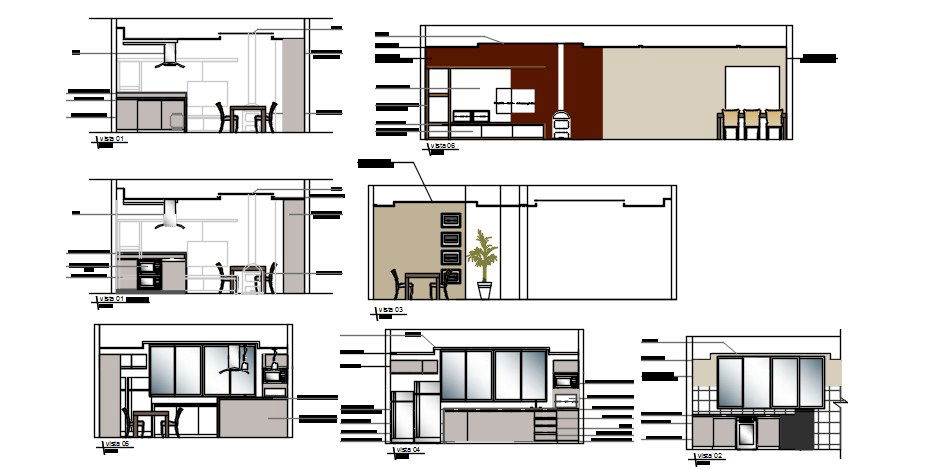 Kitchen Elevation in AutoCAD file