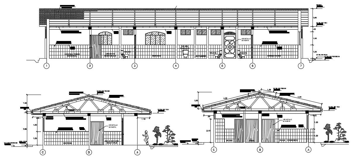 2d cad block layout of the multi-hospital section in autocad